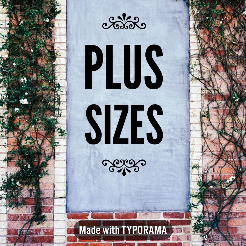 Plus size clothing